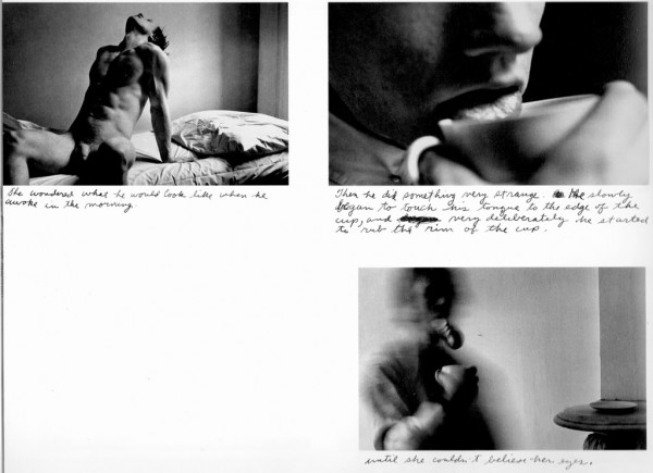 Duane Michals, Watching George drink a cup of coffee.
